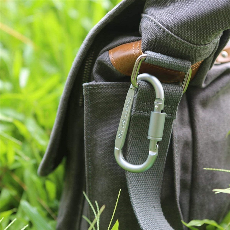 Gantungan Kunci Carabiner Bentuk D Bahan Aluminum Alloy Untuk Hiking / Outdoor