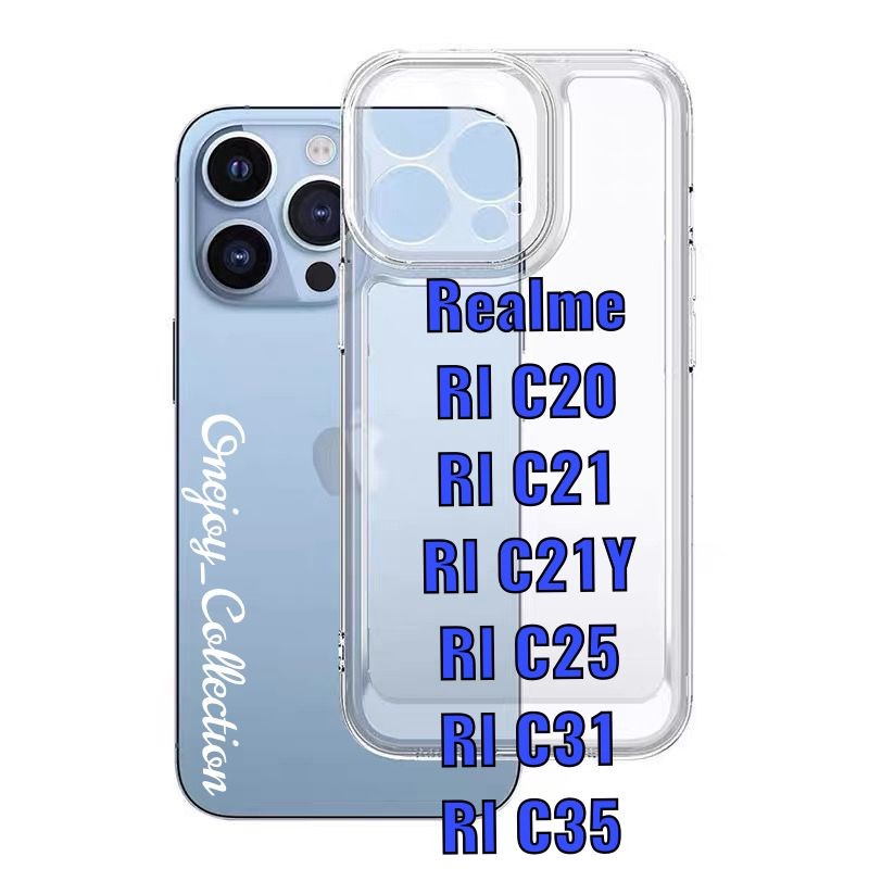 SPACE CASE SOFT TPU CLEAR CASE REALME C20 C21 C21Y C25 C31 C35 FULL PROTECTOR CAMERA SOFT CASE 1.6MM BENING