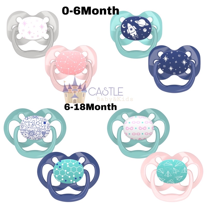 Castle - isi 2pcs Dr Browns Advantage Pacifier - Empeng Bayi - Dot Bayi