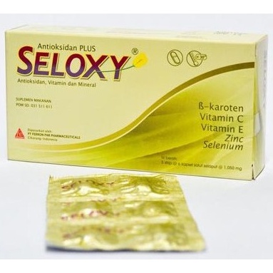 Seloxy 30kapsul Vitamin and Mineral B-Carotene Vitamin C E Zinc Seloxi Seloksi Vit C Vit.C Untuk Imu