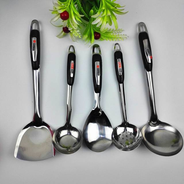BOS832 SPATULA SET ALAT DAPUR 5pcs STAINLESS