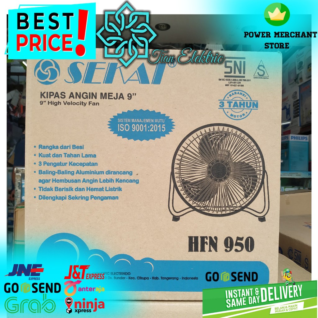 SEKAI HFN-950 Metal Desk Fan 9 inch