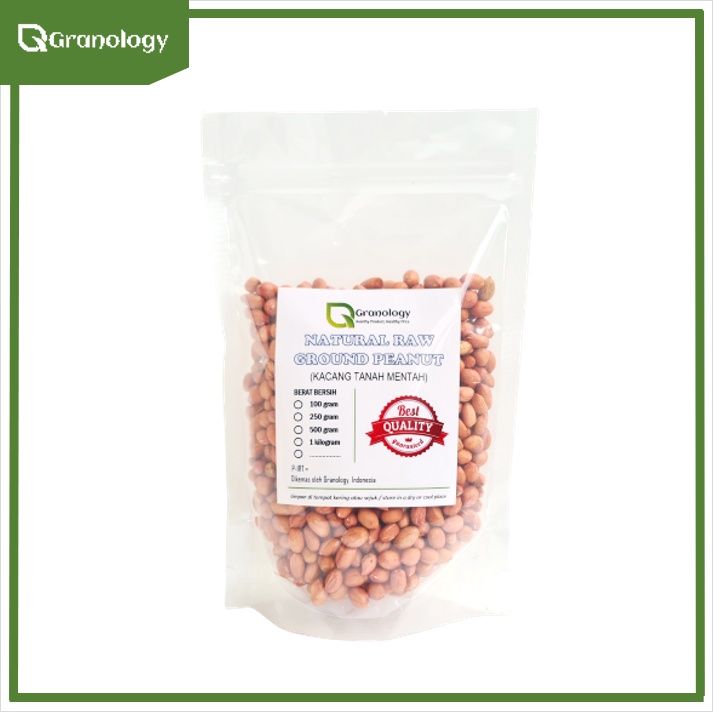 Kacang Tanah Mentah Kulit Ari / Raw Ground Peanut (500 gram) by Granology