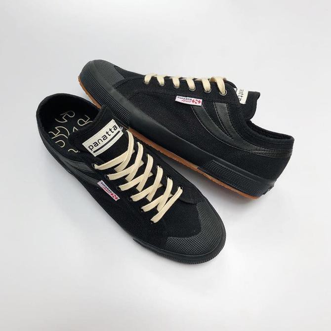 NEW SALE SUPERGA 2750 COTU PANATTA FULL BLACK - HITAM, 43