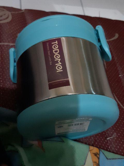 Food Jar Tedemei 6571 Lunchbox Kotak Makan Tedemei Stainless Bulat