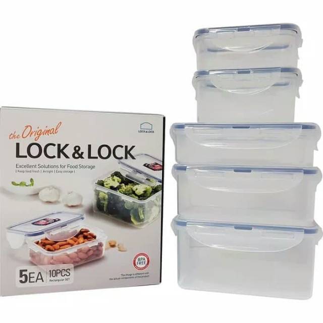 Lock n Lock Gift Set 5p 5pcs Putih HPL815SG5 Kado Hampers LocknLock