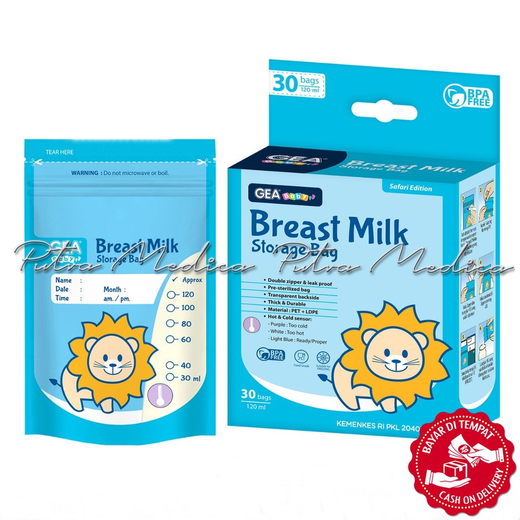 Gea Baby Breastmilk Storage Bag - 1 Box / Kantong ASI / Plastik ASI