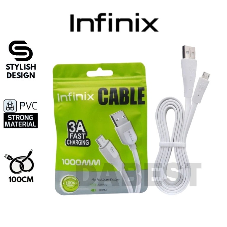 Infinix Cable Charger 3A Fast Charging  Micro USB/ Kabel Data Infinix