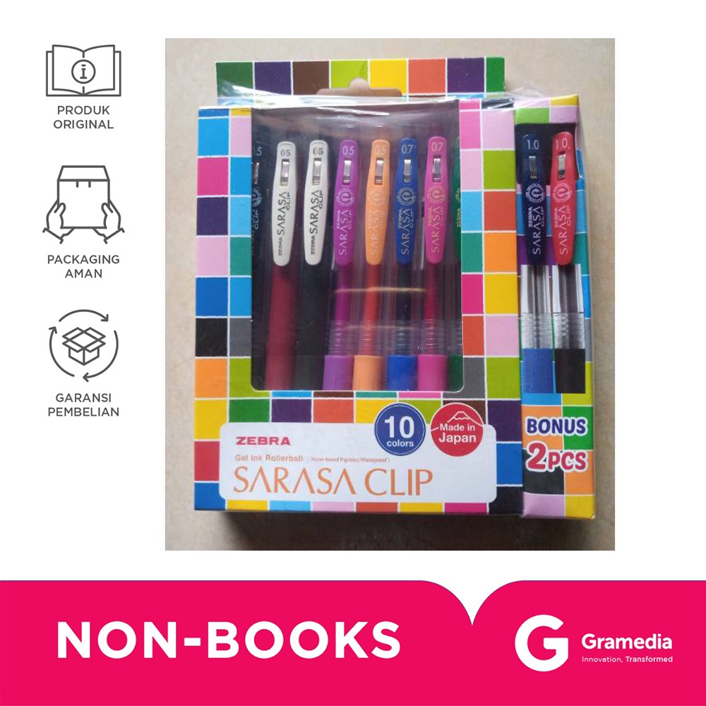 

ZEBRA SARASA SET 10PCS FREE 2 PCS