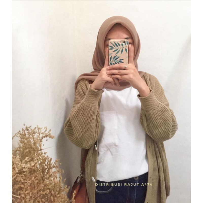 OUTER BASIC OUTWEAR  RARA LILAC / MIDI KARDIGAN / KARDIGAN RAJUT RARA PREMIUM / BASIC CARDIGAN