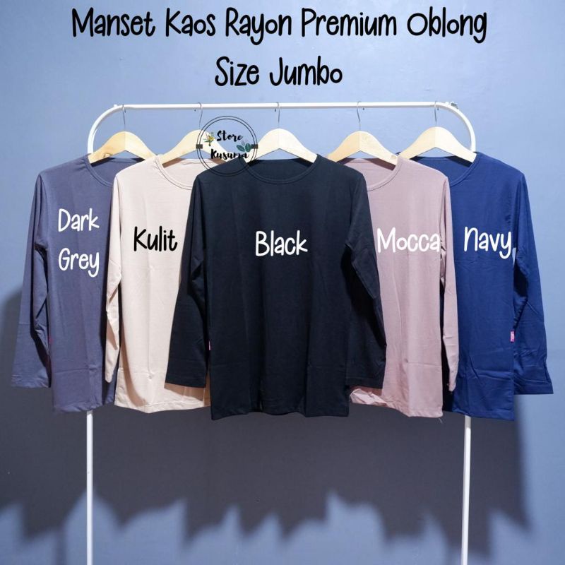 Manset Kaos Rayon Premium Oblong size Jumbo/XXL