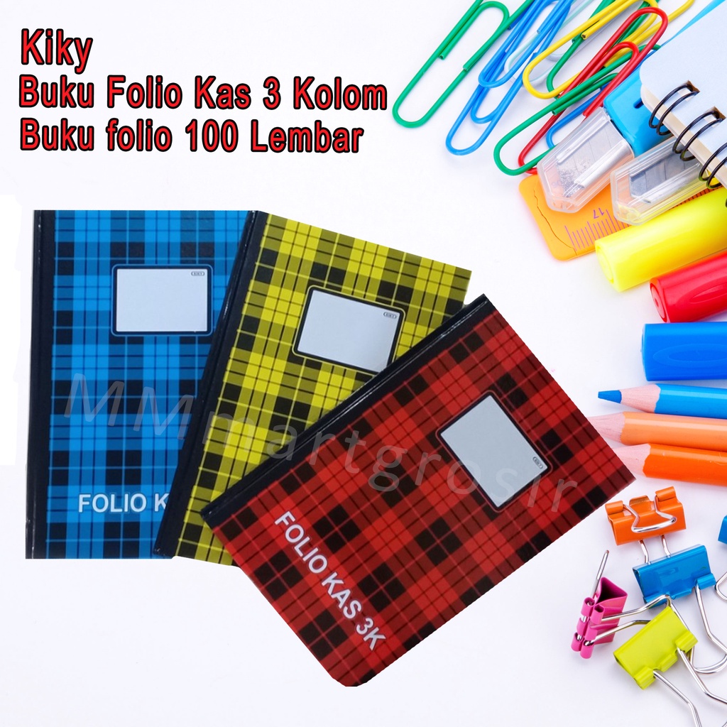 Kiky / Folio Kas 3 Kolom / Buku Folio 622241CK-BK  / 100 lembar