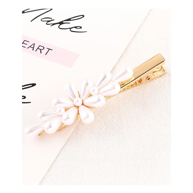 LRC Jepit Rambut Fashion Gold Pearl Hairpin Y6148X