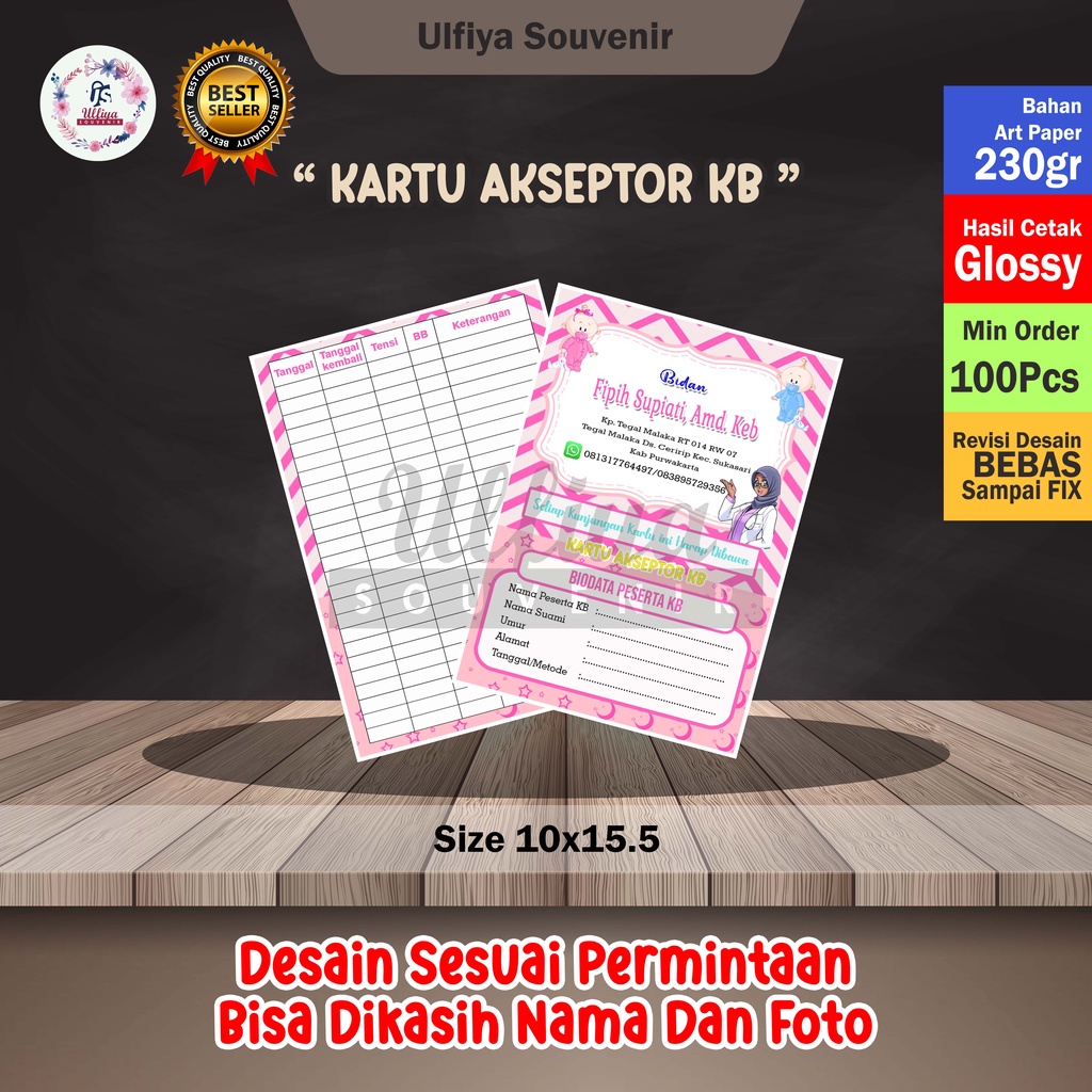 

Kartu KB Custom Gambar, Foto, Nama, Dll Free Desain Bolak Balik