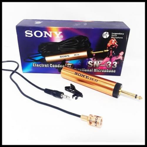 MIC SONY SN-33  jepit untuk Imam Mic Kancing dan jepit / Mini Tie Clip Electret new