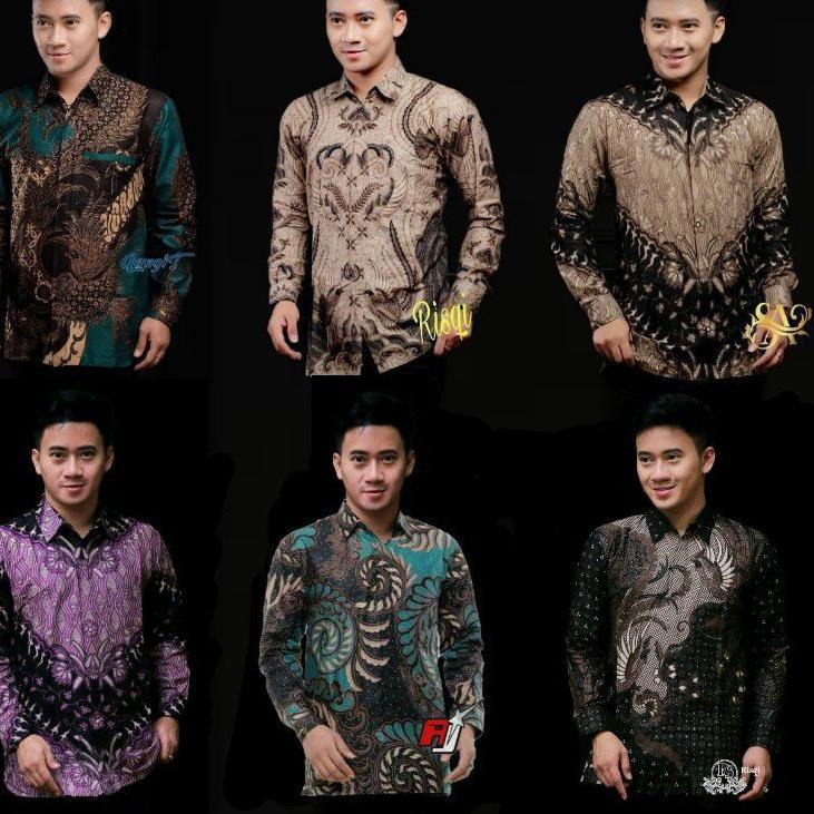 Model Baru.. Batik Pria Lengan Panjang Modern 2022 Kemeja Batik Lengan Panjang Baju Batik Pria New M