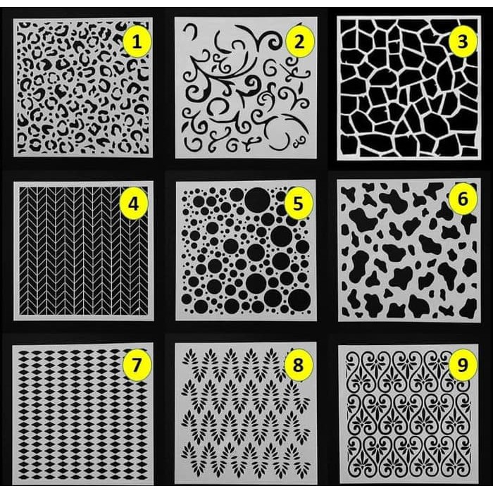 Plastic Stencil - Stensil Dekorasi Motif_GRS04