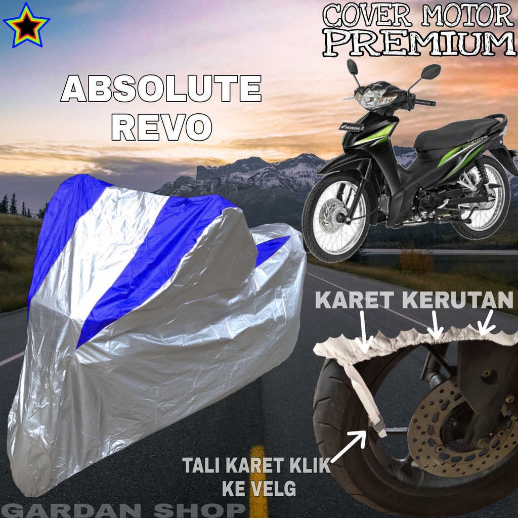 Sarung Motor ABSOLUTE REVO Silver BIRU Body Cover Penutup Motor Absolute Revo PREMIUM