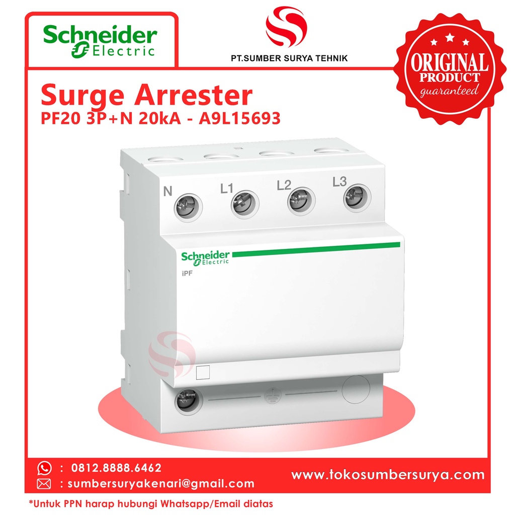 Surge Arrester PF20 3P+N A9L15693 Schneider