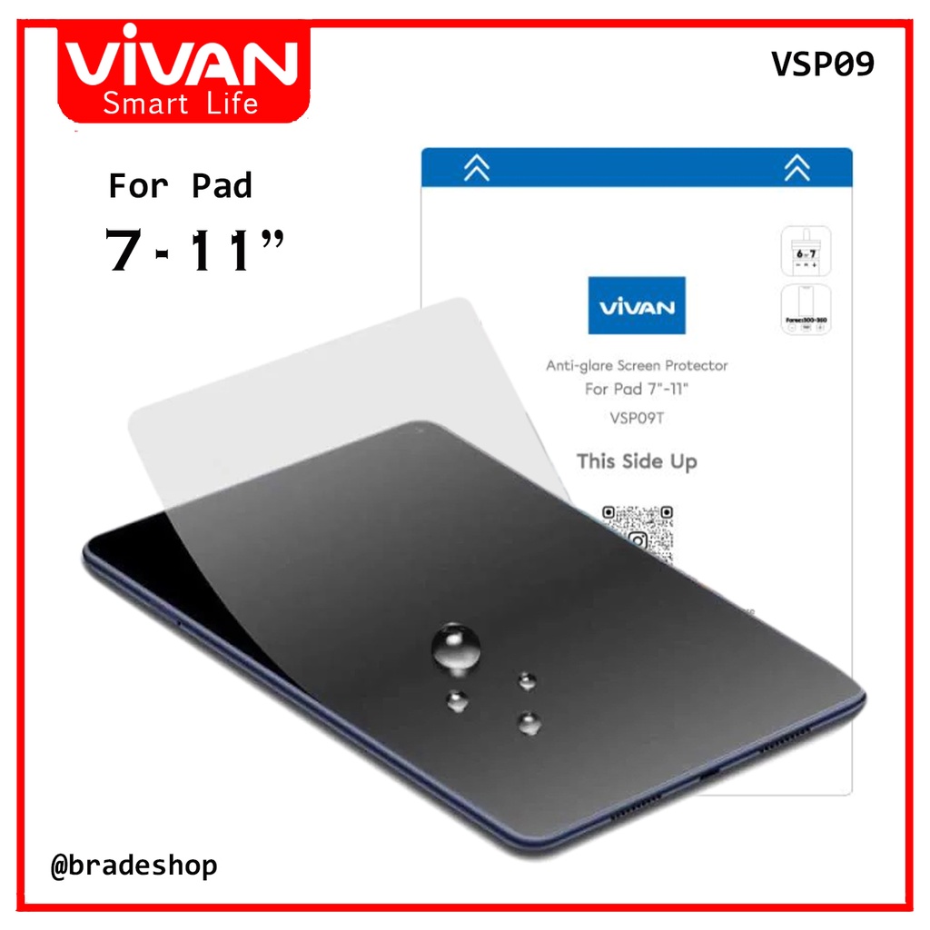 Anti Gores Hydrogel Vivan Matte Anti Glare For Pad 7 - 11 Inch Samsung A7 Lite - Galaxy Tab S7 FE VSP09