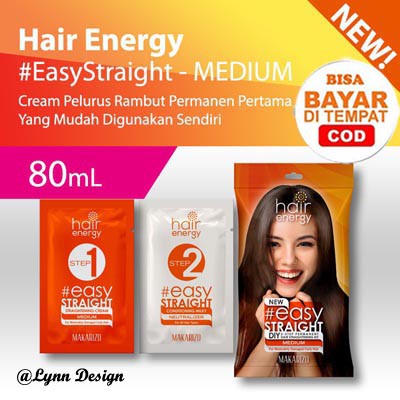 Makarizo Hair Energy Easy Straight 80 mL Pelurus Rambut / Makarizo Easy Straight_Cerianti