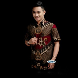 kemeja batik pria lengan pendek baju batik pria batik kantor seragam kerja ukuran reguler m.l.xl