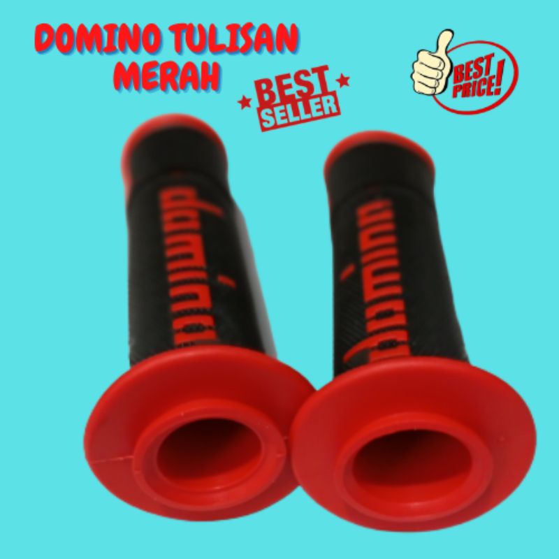 Handgrip handfat hengrip sarung tangan Domino tulisan universal variall all motor kuat dan tahan lam