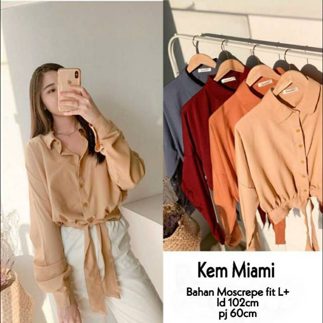PC-[READY STOCK] Kemeja Miami Good Quality / Kemeja Wanita / Casual Style / Fashion Wanita