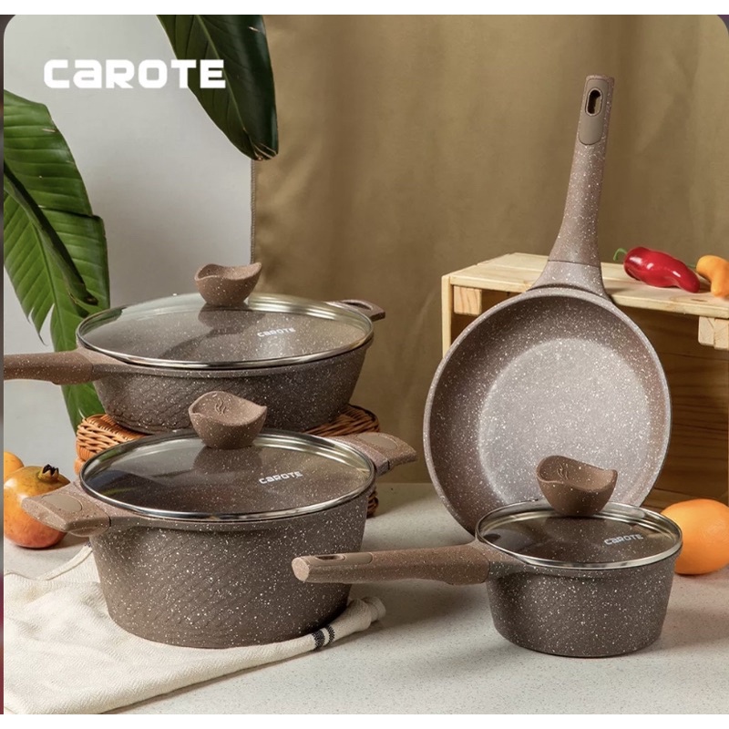 CAROTE TERRA BROWN SET 3 // LIMITED EDITION / ANTI LENGKET / ALL STOVES SUITABLE