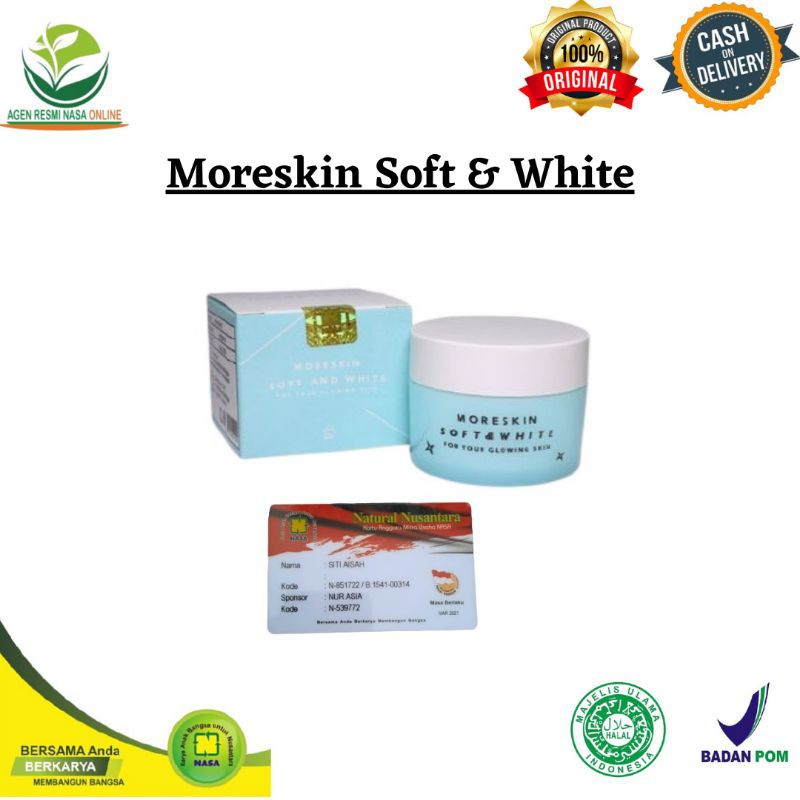 

MORESKIN SOFT & WHITE / PRODUK HERBAL / PENCERAH WAJAH ALAMI