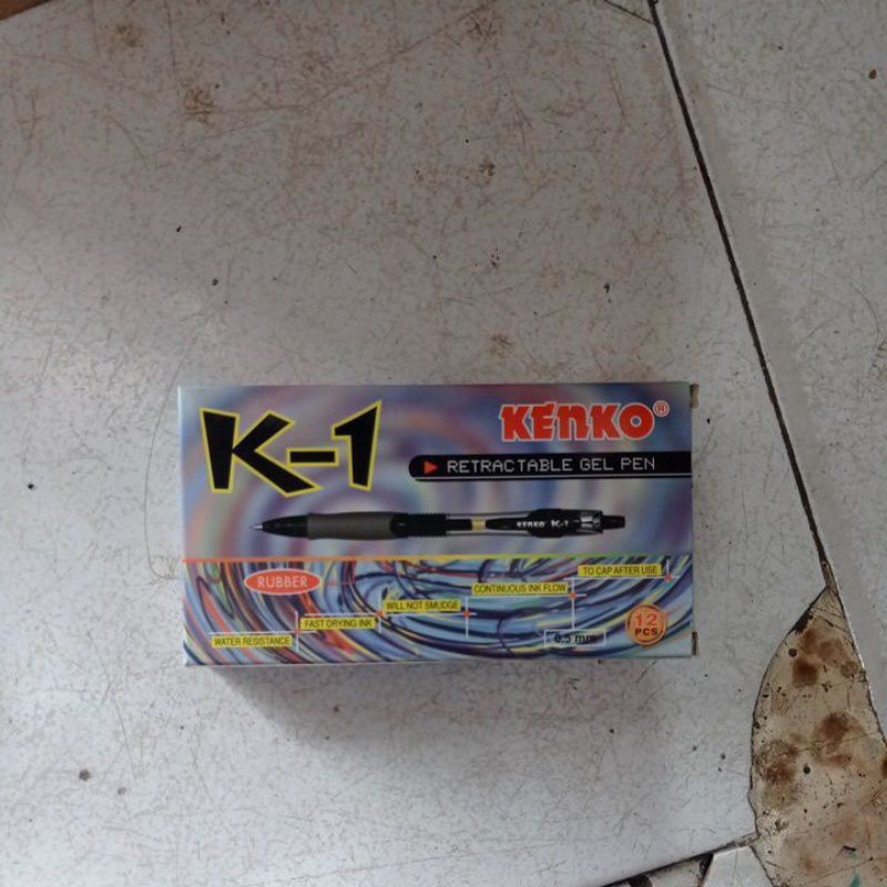 

pulpen gel kenko K-1 0.5mm 1pack hitam