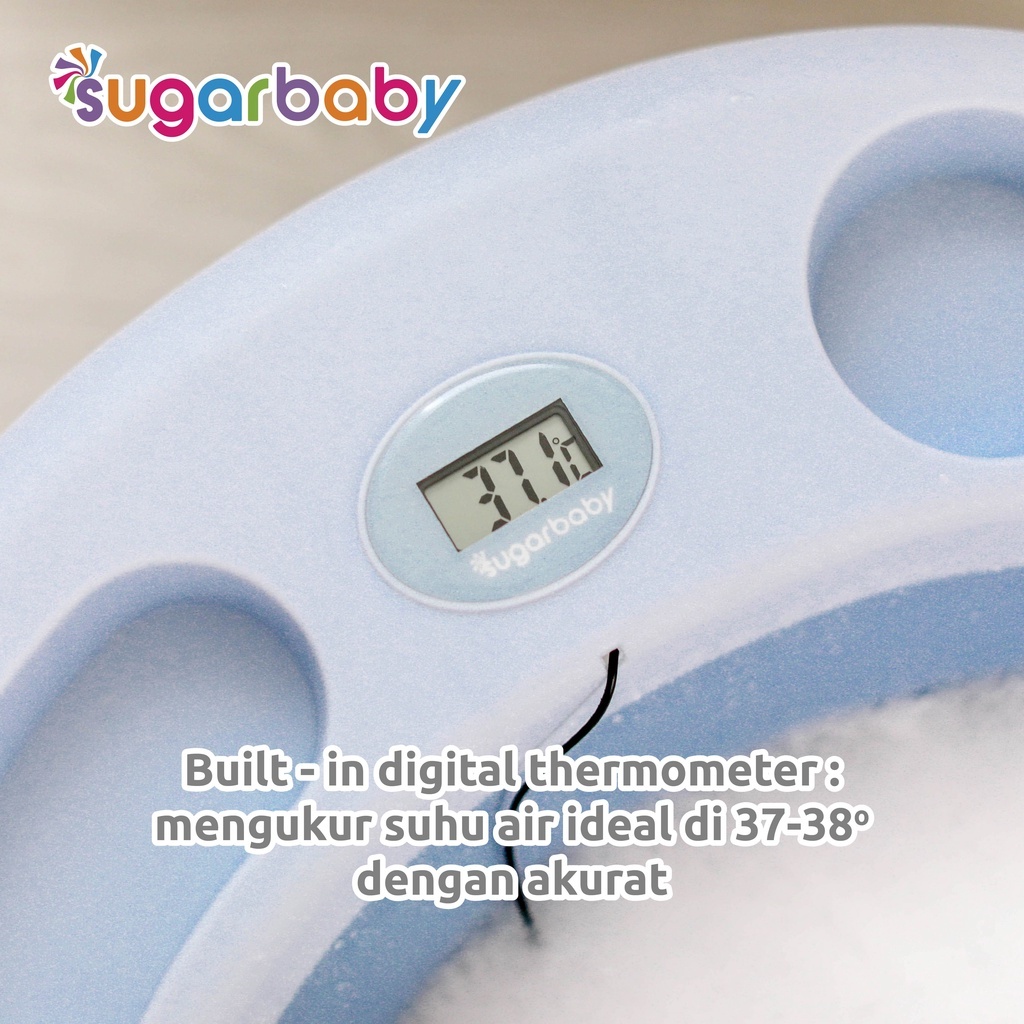Sugarbaby Foldable Baby Bathtub with Digital Thermometer / Sugar Baby Bak Mandi Lipat dengan Termometer Air Digital F88