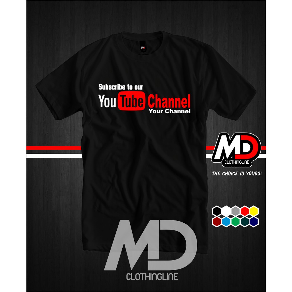 Kaos Youtubers Subcsribe To Our Youtube Channel BONUS custom nama channel premium quality