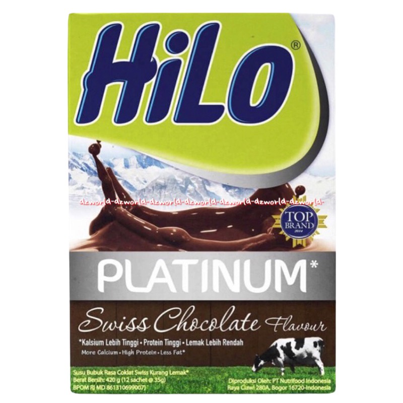 HILO Platinum Swiss Chocolate 420gr Coklat Susu Hilo Platinum Swis Chocolate Susu Tinggi Kalsium Hailo