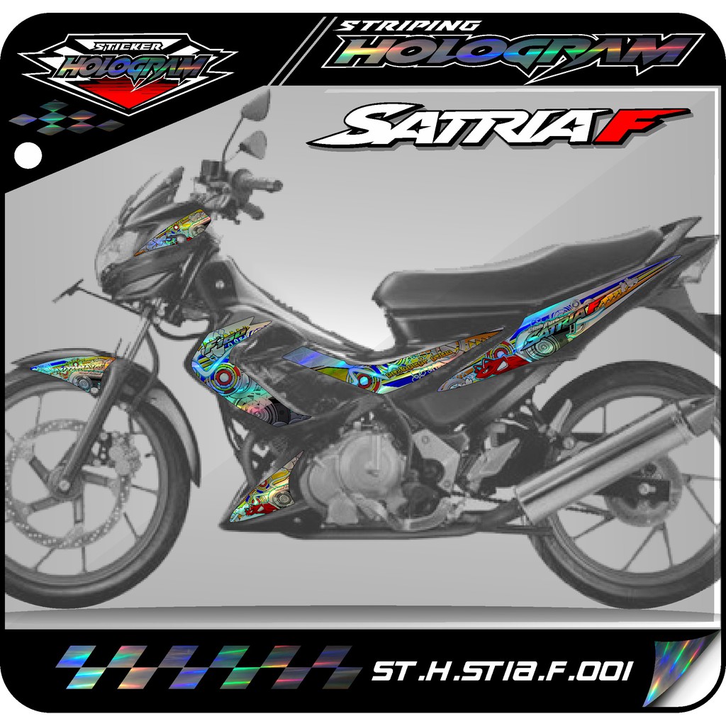 Sticker Striping List Variasi HOLOGRAM Satria LAMA / BARONG JP JP 01