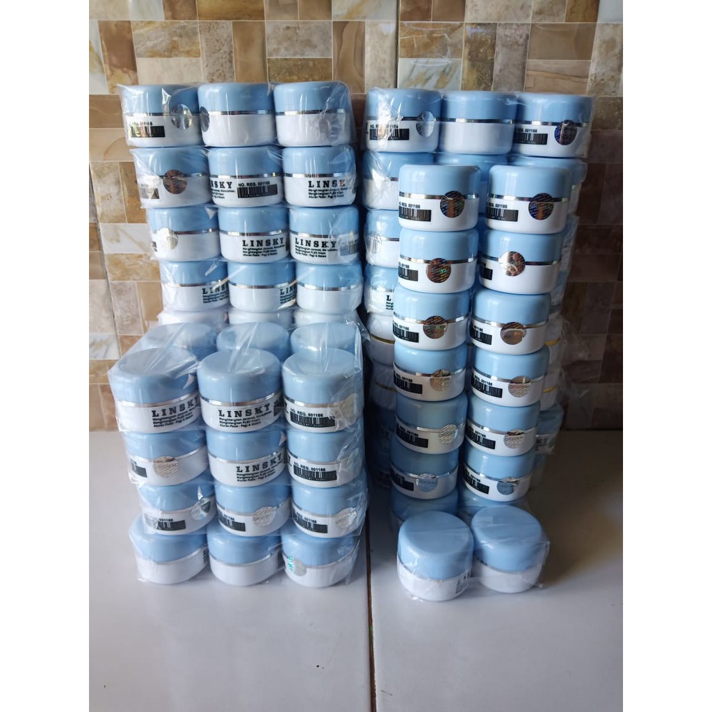 cream linsky 100% original tutup biru