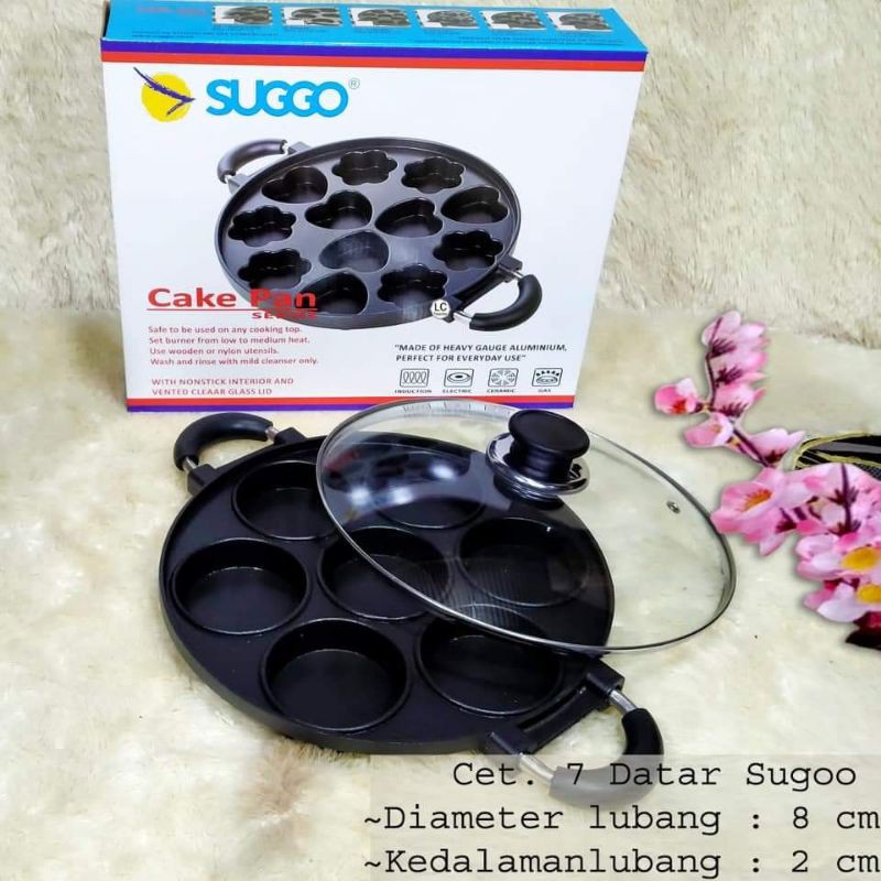 Cetakan martabak mini 7 lubang suggo /cake pan suggo