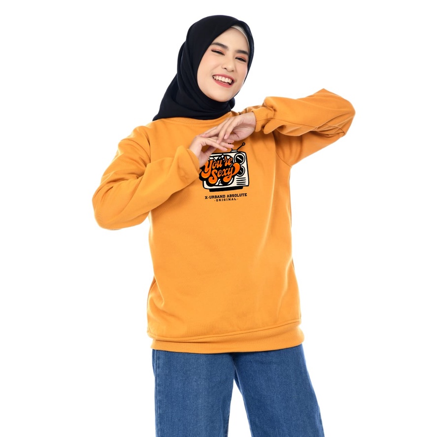 Sweater Wanita You're Sexy Fleece Gramasi 280-A246 Mustard