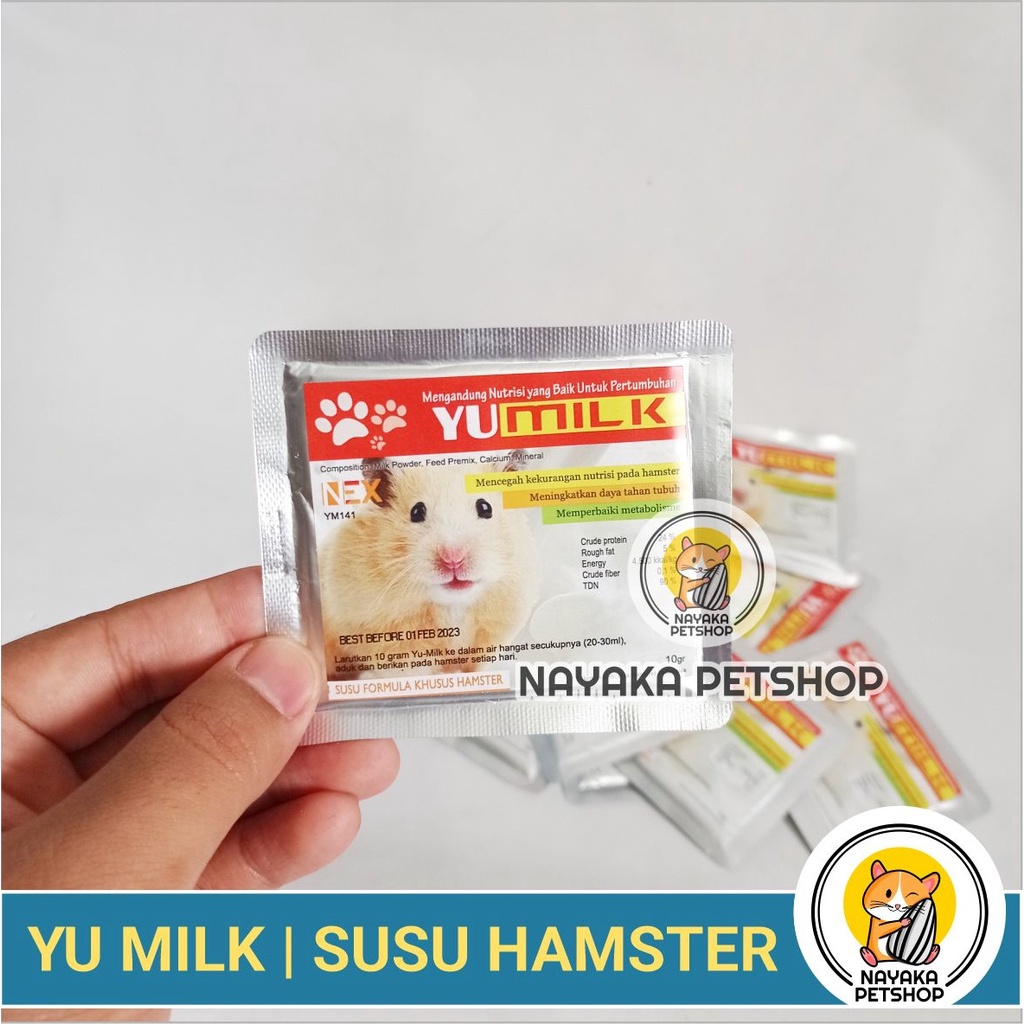 Yu Milk Susu Hamster Susu Formula Bubuk Vitamin Nutrisi Suplemen Hamster