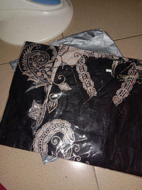Pbi Ii Hem Kemeja Batik Modern Pria Ii Motif Hitam Manis Abu Jahal