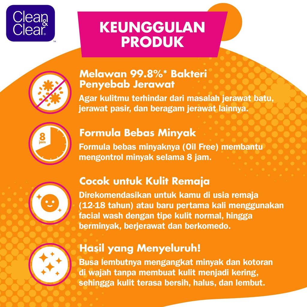 CLEAN AND CLEAR FOAMING FACE WASH SABUN CUCI MUKA 100ml