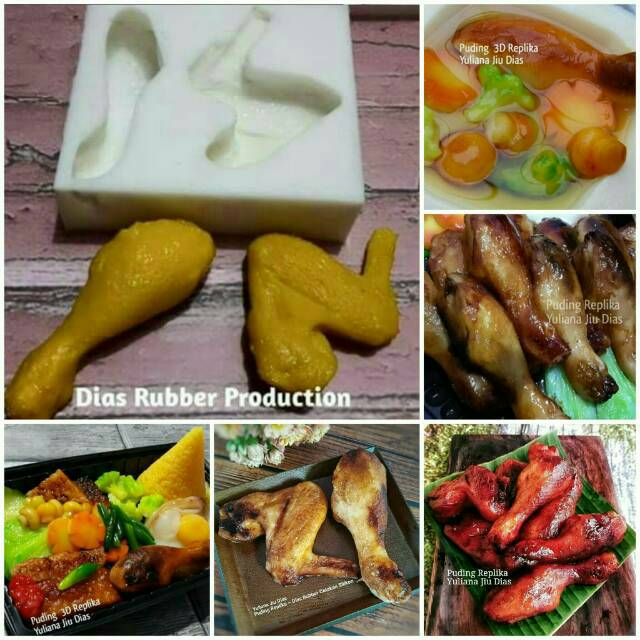 Dias Rubber Mould - Cetakan Silikon Ayam Paha Bawah & Sayap