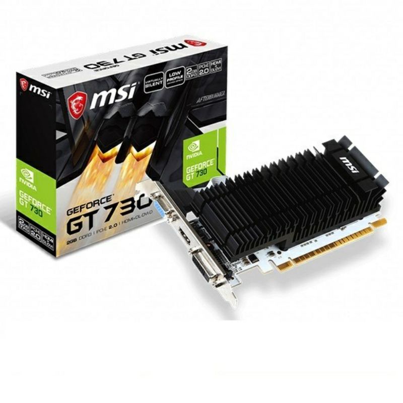 VGA CARD MSI GTN730 2GB DDR3 64 BIT LOW PROFILE - MSI N730K-2GD3H/LPV1 - MSI GEFORCE GT 730 2GB LP - VGA GT730 2GB MSI ORIGINAL