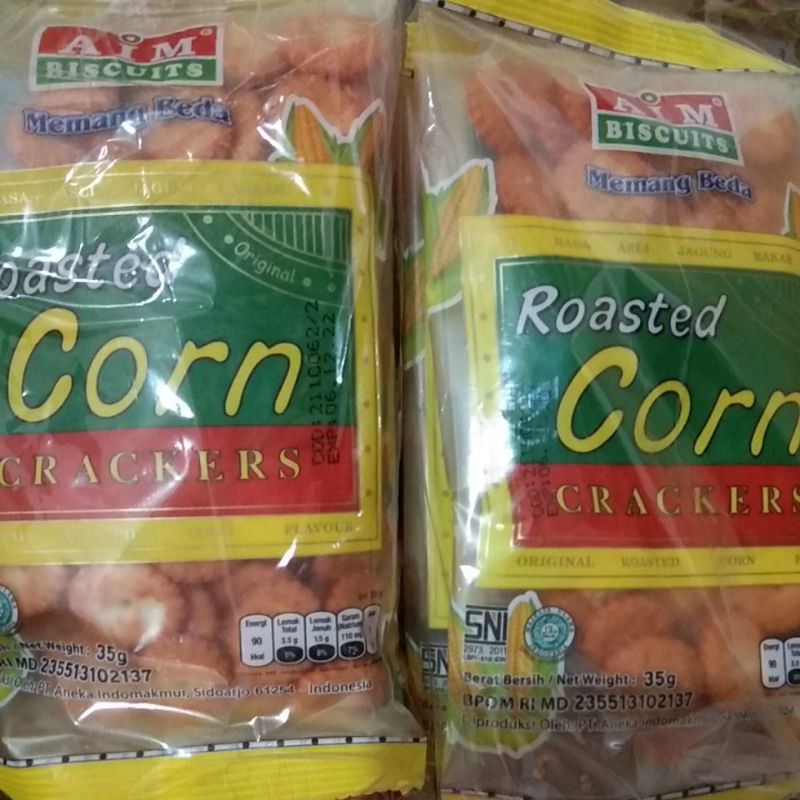 

AIM Roasted Corn Crackers renceng 10pcs