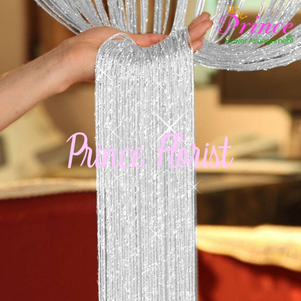 Cod Tirai Benang Gliter Dekorasi Ukuran 3 X 3 M - Dekorasi/Rumbai/Grosir/Import/Hiasan/Dekoran/Backd