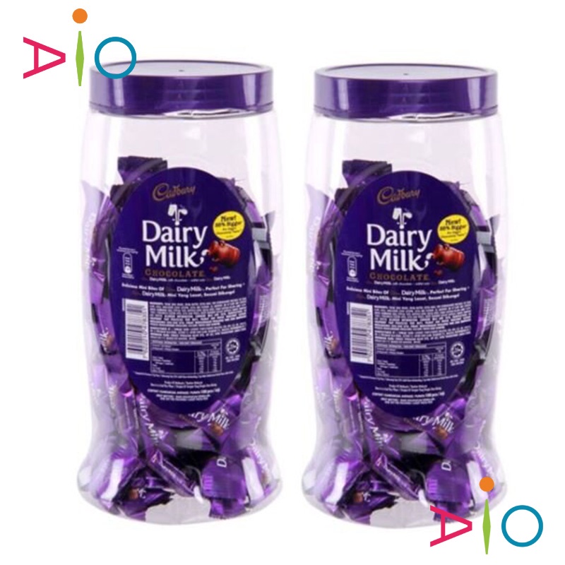 Cadbury Dairy Milk Toples isi 90 | Coklat Susu Cadbury Malaysia