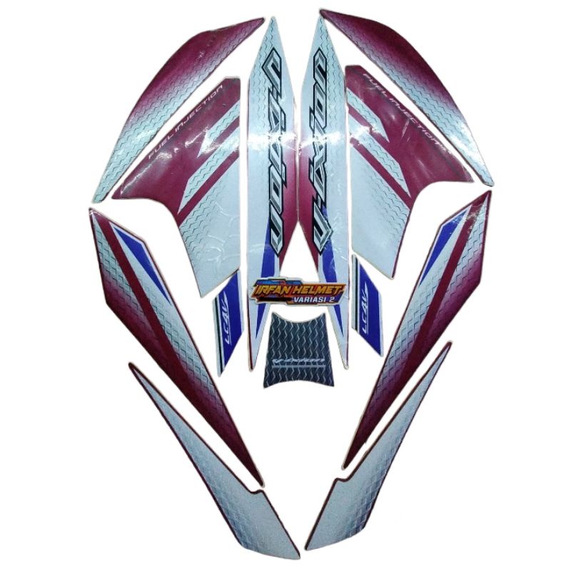 STIKER MOTOR VIXION JAGUAR TAHUN 2014 UNGU STIKER MOTOR STANDAR BERKUALITAS LIS MOTOR TERBAGUS LES M