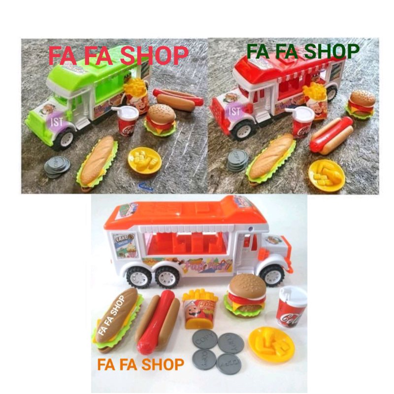 LI11 MAINAN ANAK MOBIL TRUK DELICIOUS FAST FOOD / MAINAN TRUCK FAST FOOD/TRUK BURGER/TRUK SANDWITCH