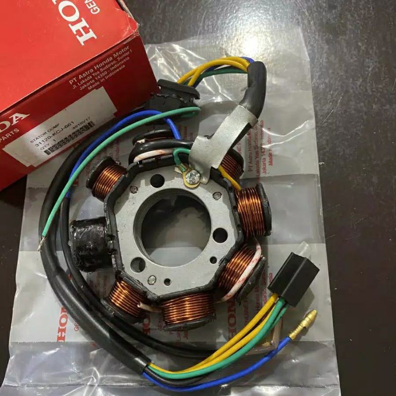 PROMO MURAH ORI OEM AHM Spul Spull Stator Comp Assy Pulser Honda Motor Tiger Old Lama 2000 Revo KCJ