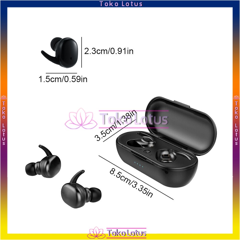 TWS Y30 Headset Bluetooth wireless Stereo BASS smart control tws4 earphone sport with mic [BISA BAYAR DITEMPAT]